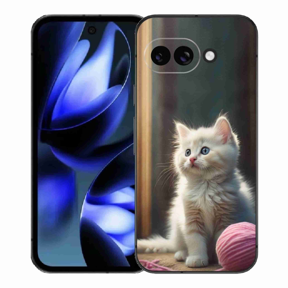Zselés borítás mmCase a Google Pixel 9a készülékhez - fehér cica 2