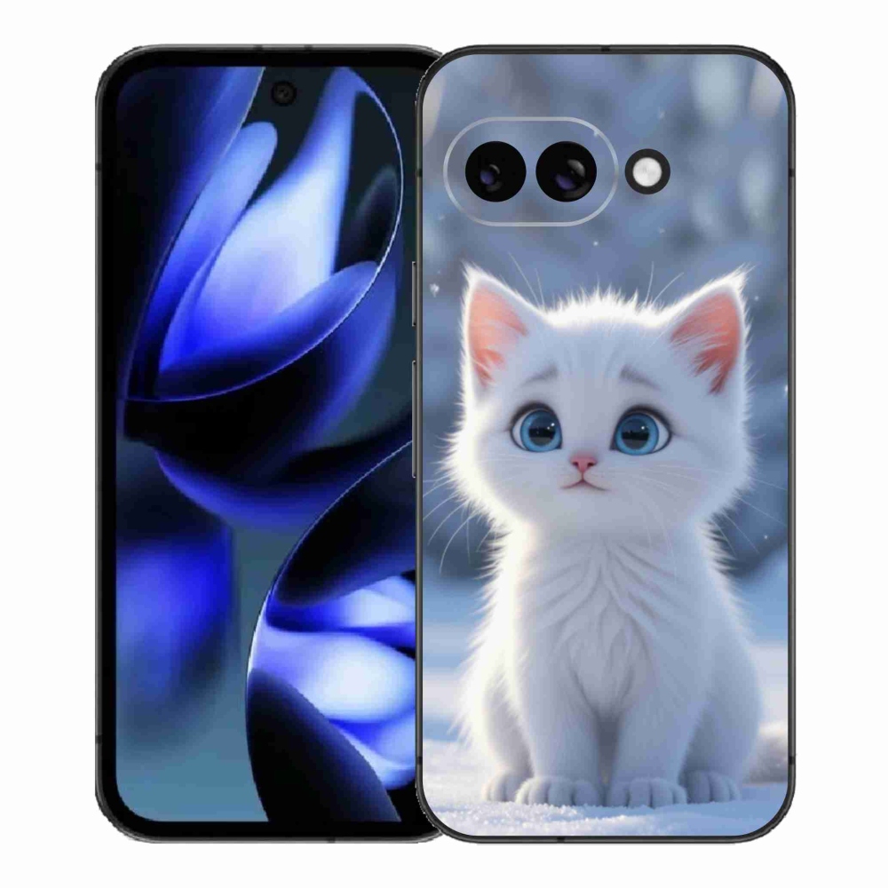 mmCase gél tok a Google Pixel 9a-hoz – fehér cica 3