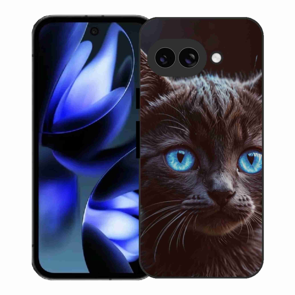 Zselés borítás mmCase a Google Pixel 9a számára - fekete cica 2
