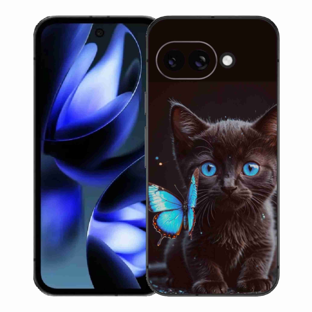 Gél borítás mmCase a Google Pixel 9a számára - fekete cica 3