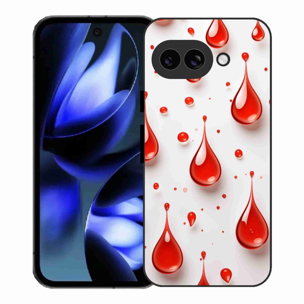 Zselés borítás mmCase a Google Pixel 9a készülékhez - piros cseppek