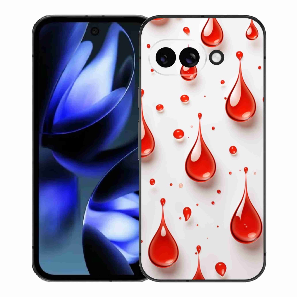 Zselés borítás mmCase a Google Pixel 9a készülékhez - piros cseppek