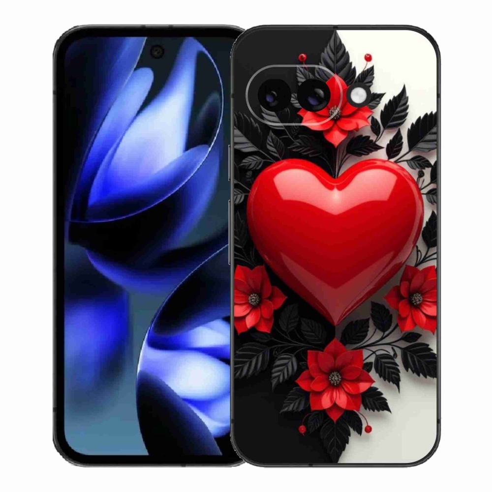Gél borítás mmCase a Google Pixel 9a készülékhez - piros szív