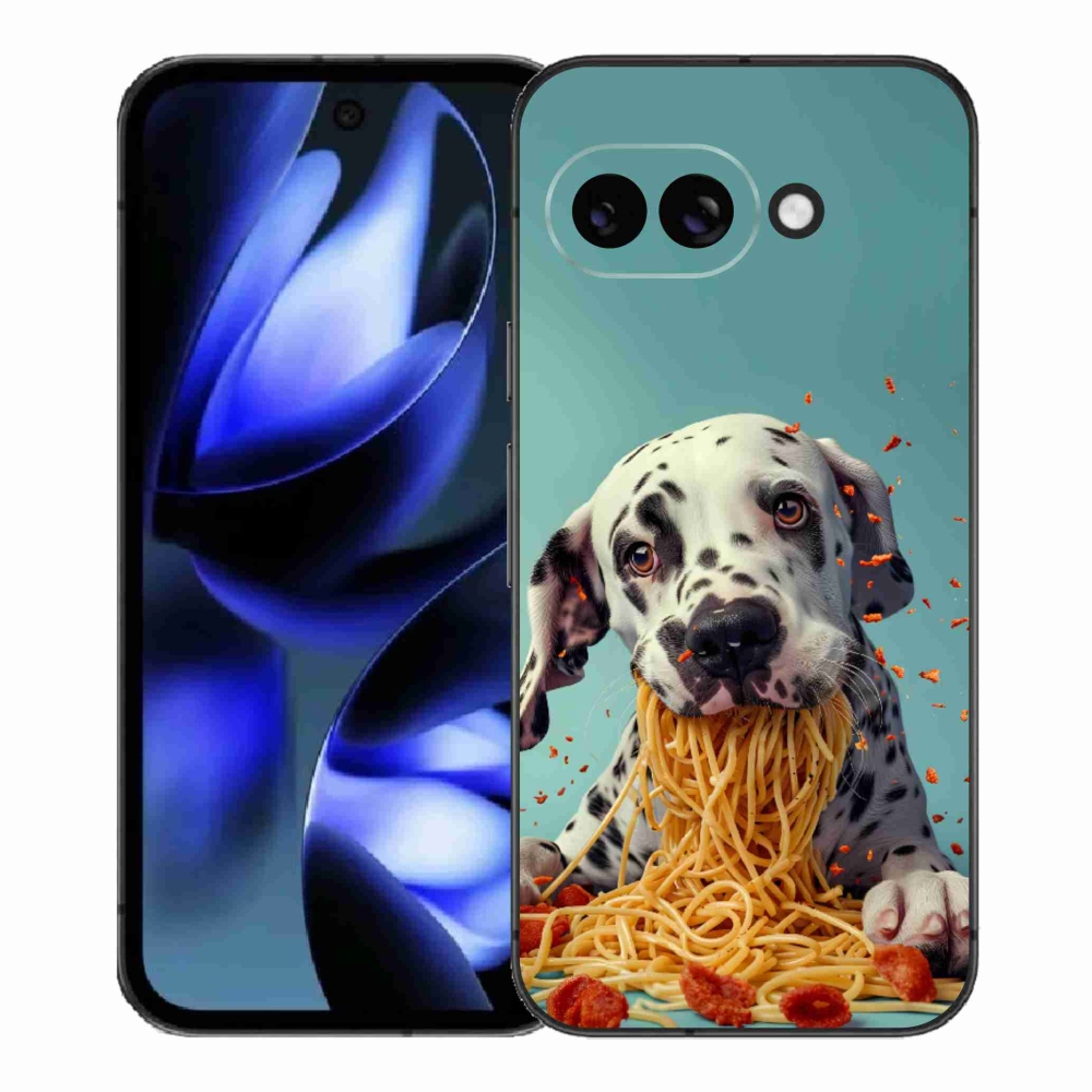 mmCase gél tok a Google Pixel 9a-hoz – dalmát és spagetti