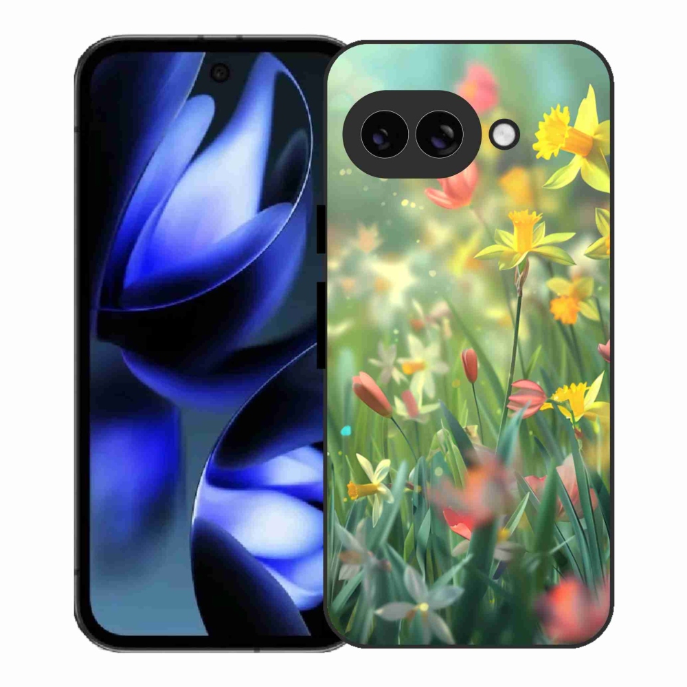 Gél borítás mmCase a Google Pixel 9a számára - tavaszi virágok