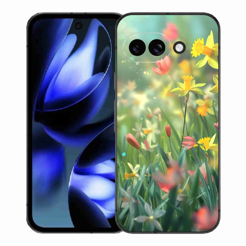 Gél borítás mmCase a Google Pixel 9a számára - tavaszi virágok