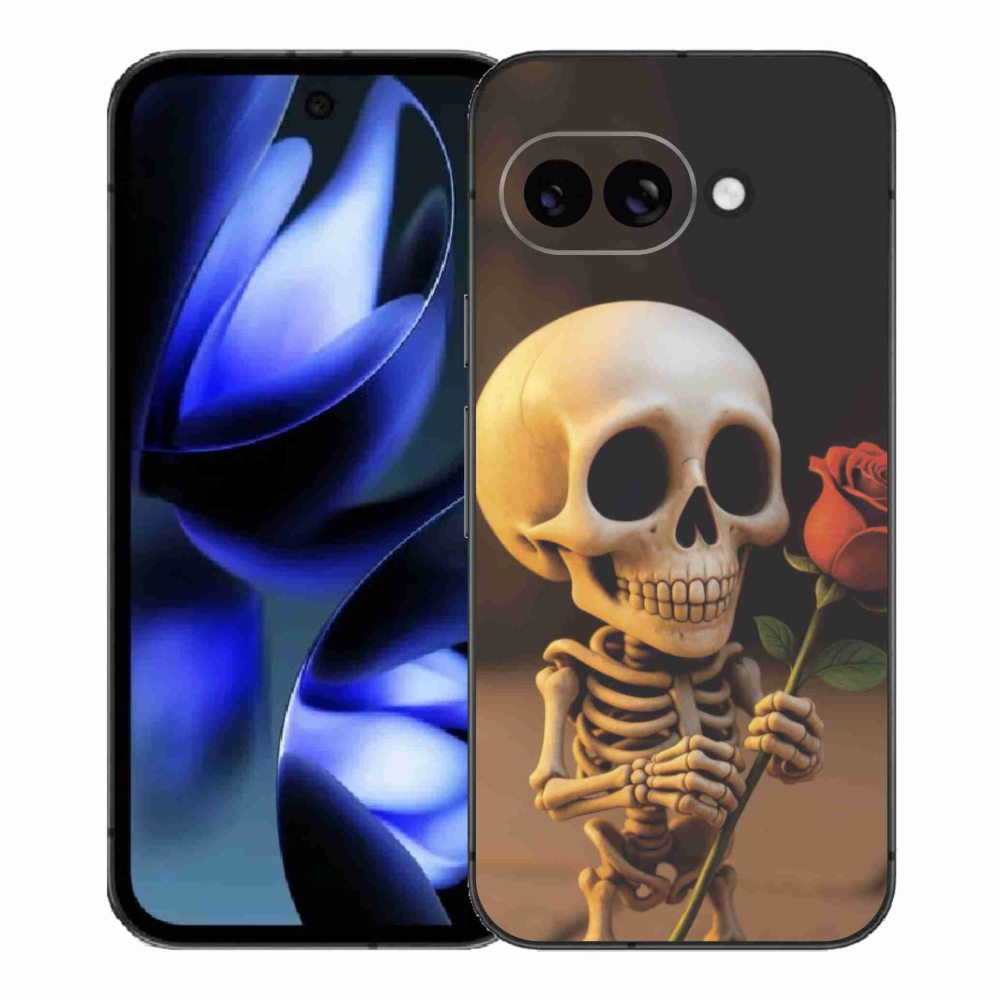 Gél borítás mmCase a Google Pixel 9a számára - csontváz rózsával