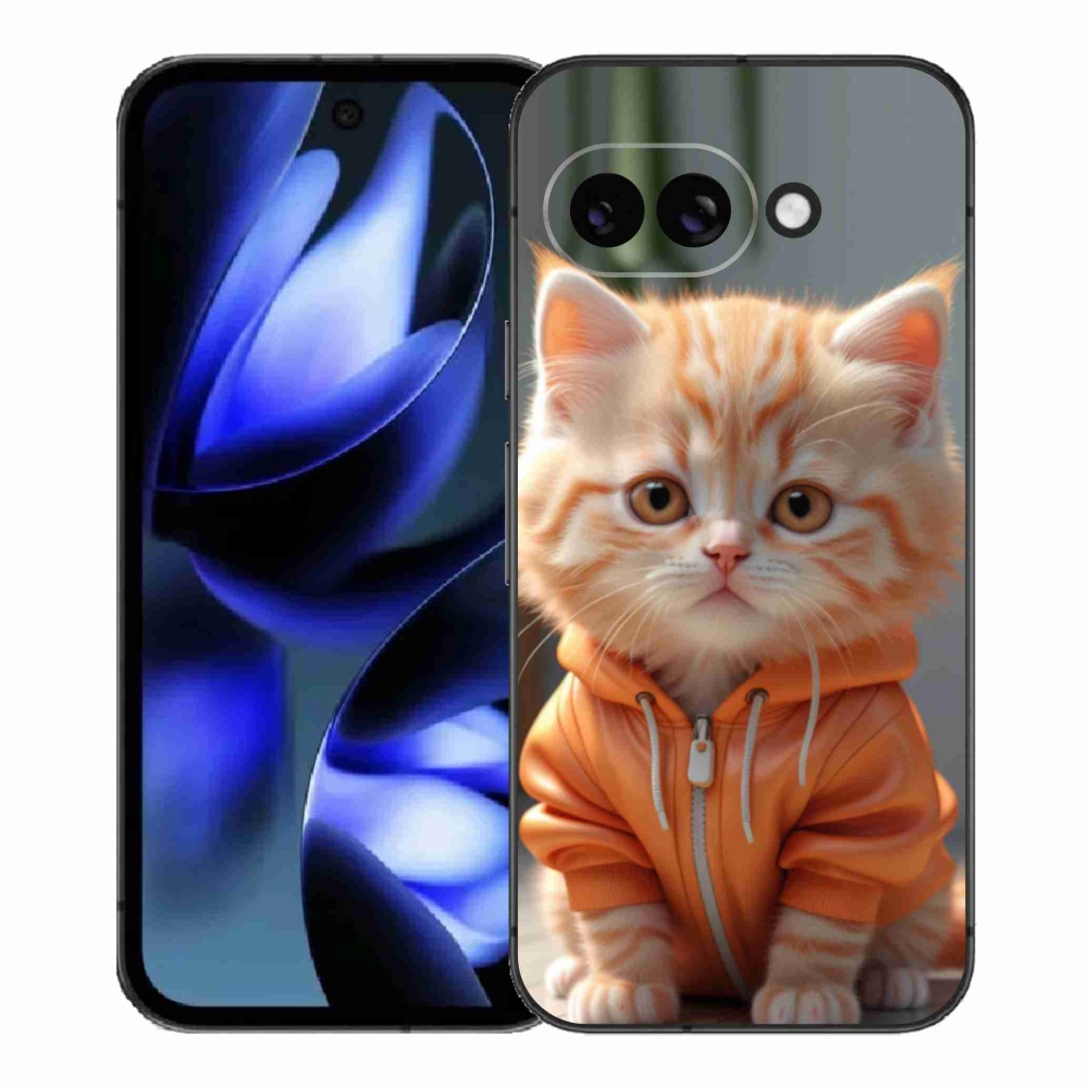 Gél borítás mmCase a Google Pixel 9a számára - cica egy melegítőben
