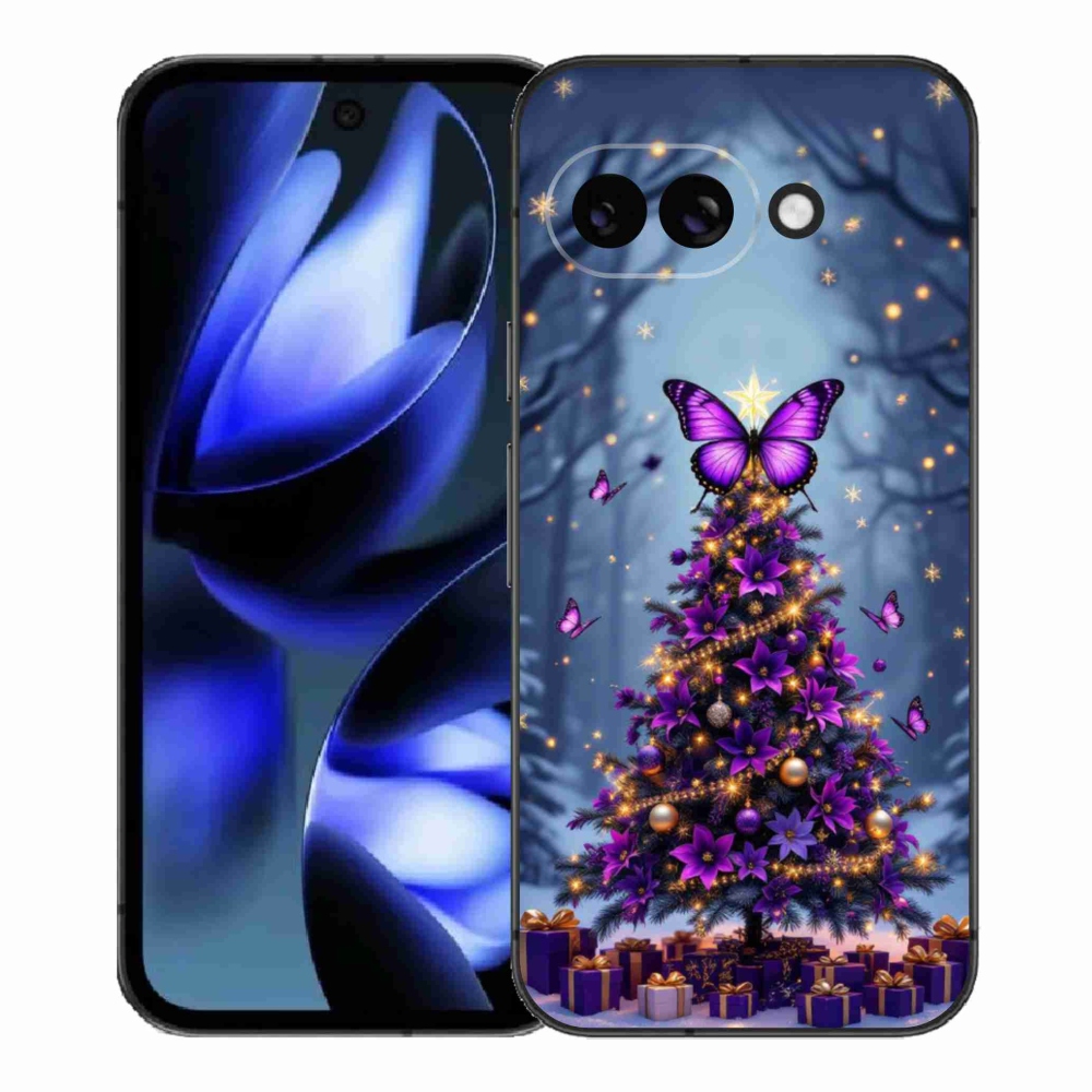 mmCase gél tok a Google Pixel 9a-hoz – pillangós karácsonyfa