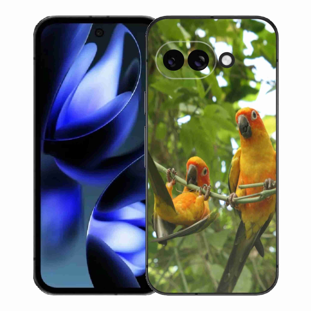 Gél borítás mmCase a Google Pixel 9a számára - papagájok aratingy