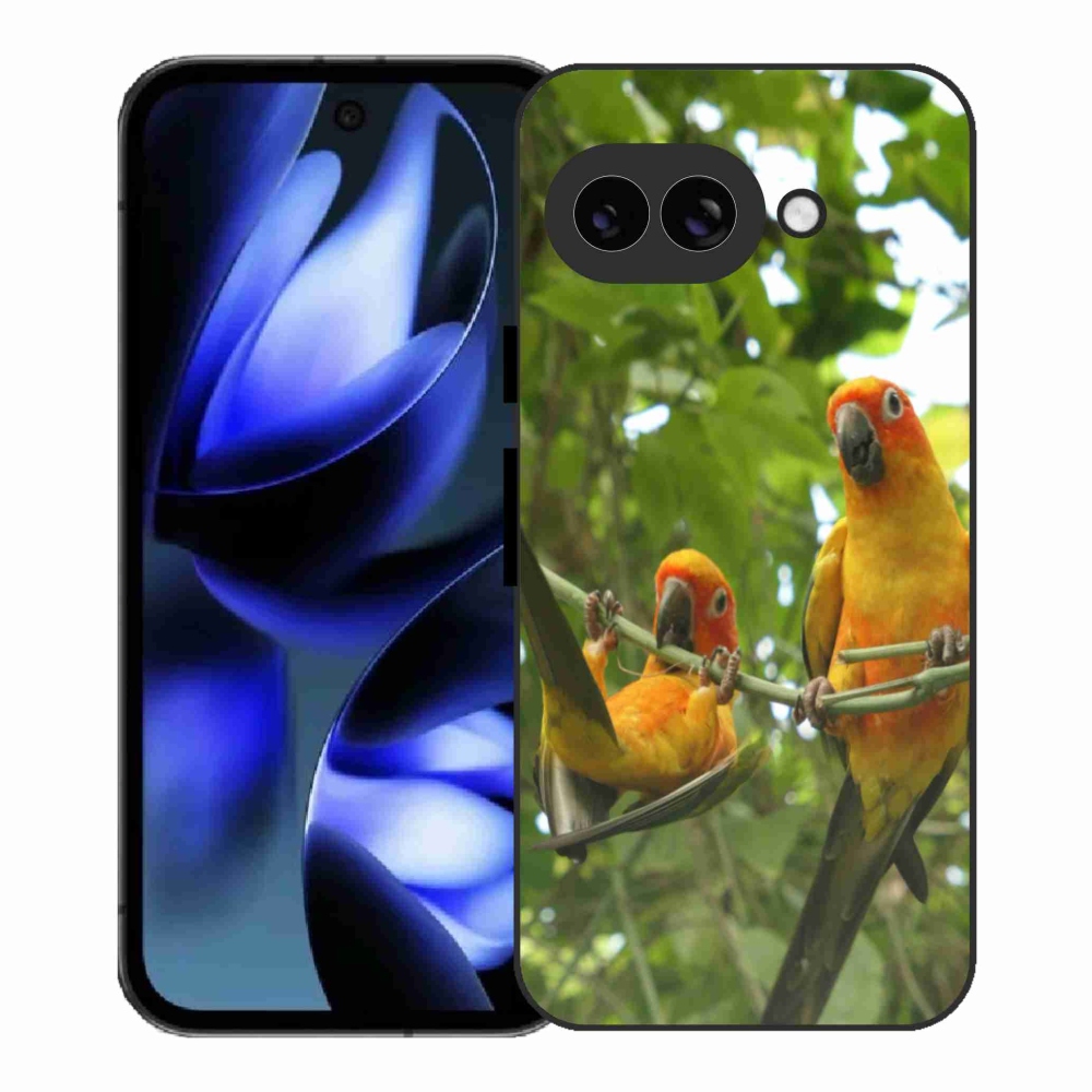 Gél borítás mmCase a Google Pixel 9a számára - papagájok aratingy