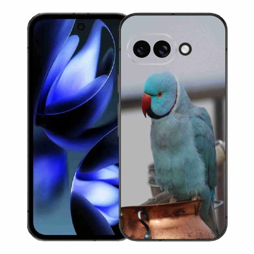 Zselés borítás mmCase a Google Pixel 9a készülékhez - papagáj alexander kék
