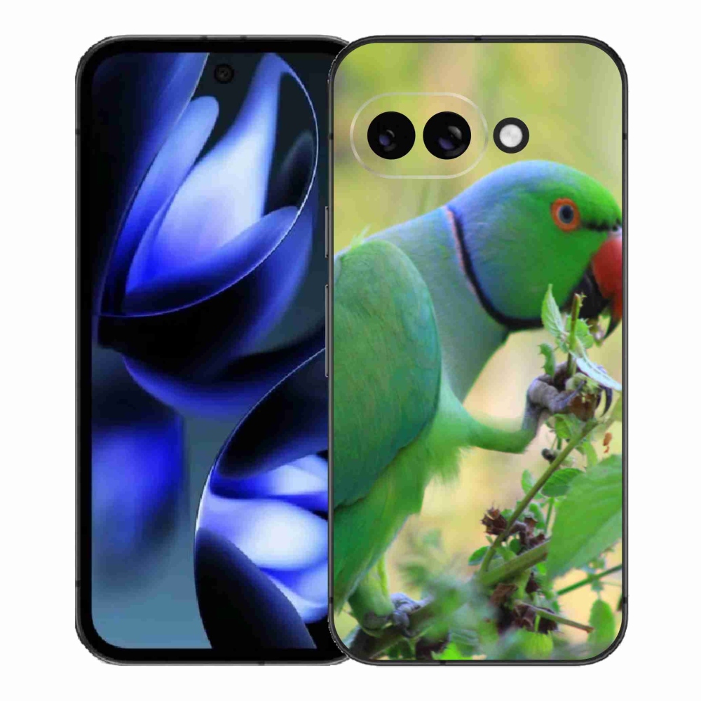 Gél borítás mmCase a Google Pixel 9a készülékhez - papagáj alexandr
