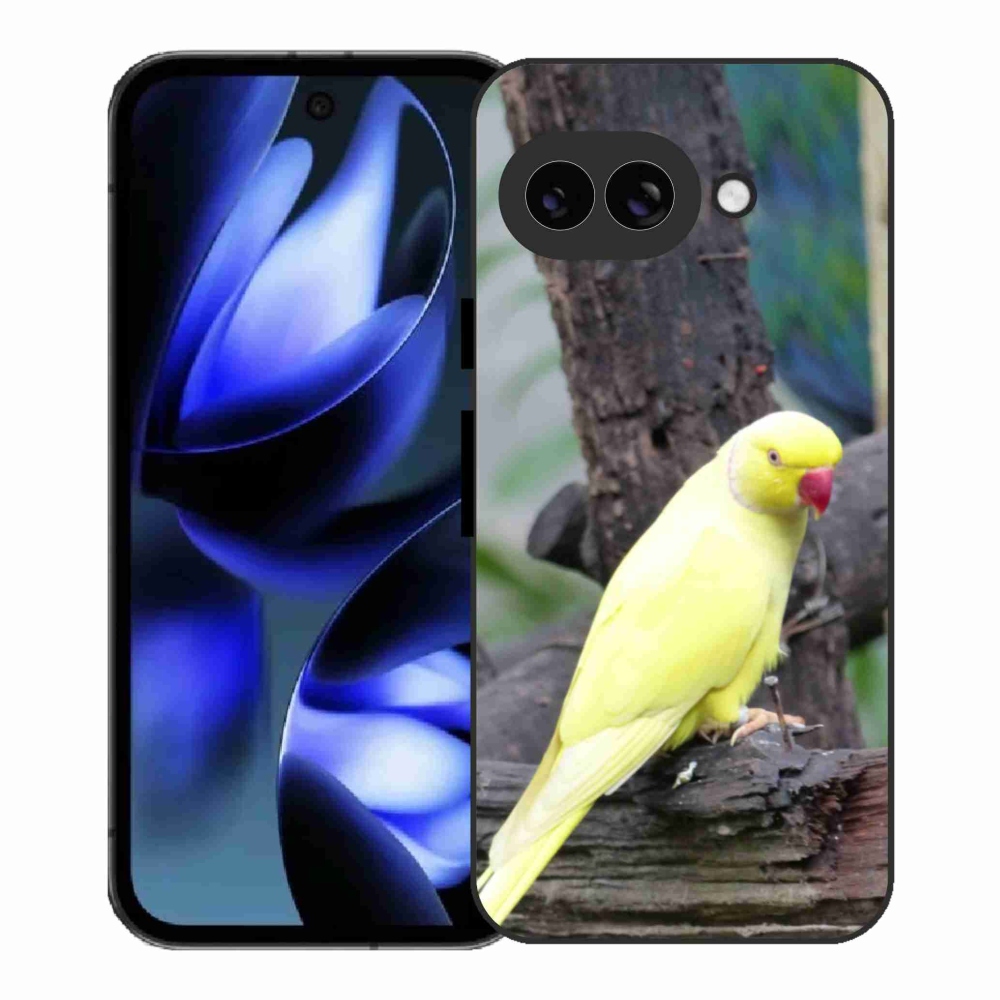 Gél borítás mmCase a Google Pixel 9a készülékhez - papagáj alexander sárga