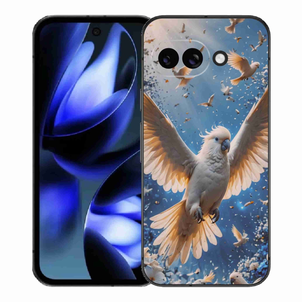 Gél borítás mmCase a Google Pixel 9a készülékhez - papagáj kakadu