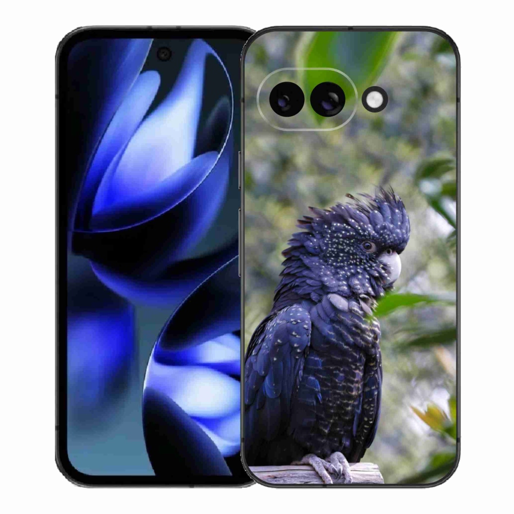 mmCase gél tok a Google Pixel 9a-hoz – fekete kakadu papagáj
