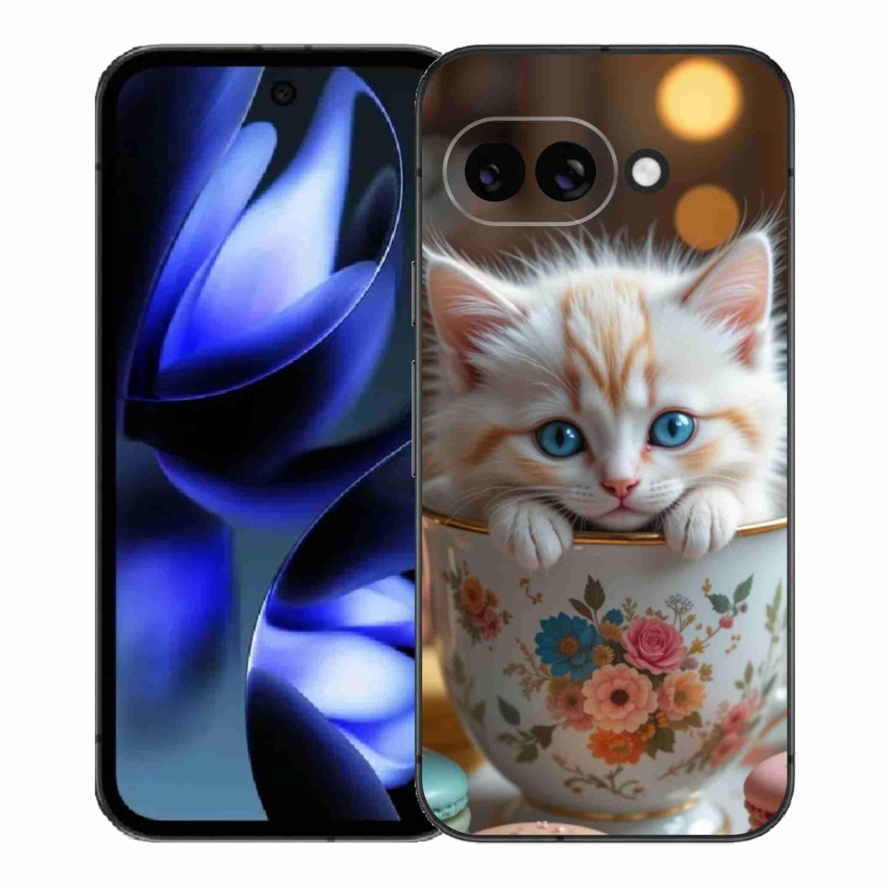 Gél borítás mmCase a Google Pixel 9a számára - aranyos cica 6