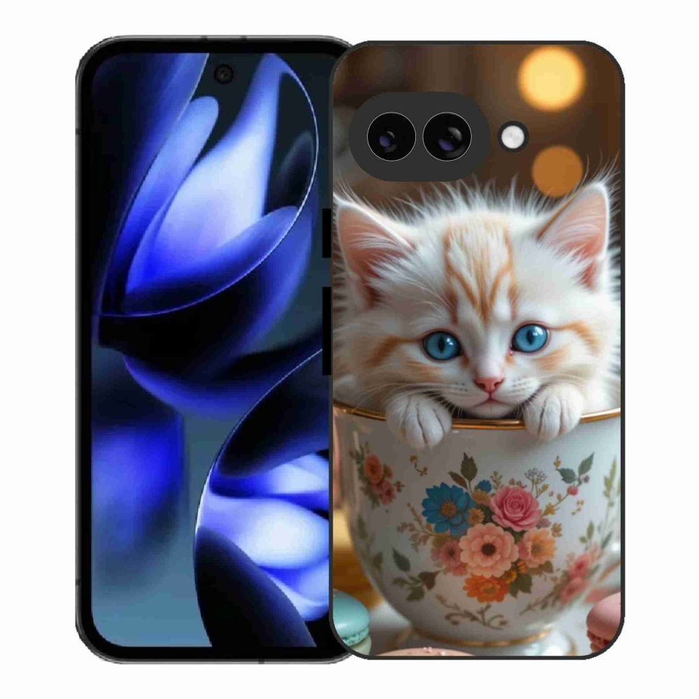 Gél borítás mmCase a Google Pixel 9a számára - aranyos cica 6