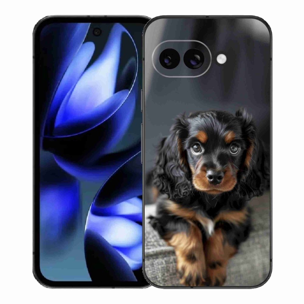 mmCase gél tok a Google Pixel 9a-hoz – aranyos, hosszú szőrű tacskó