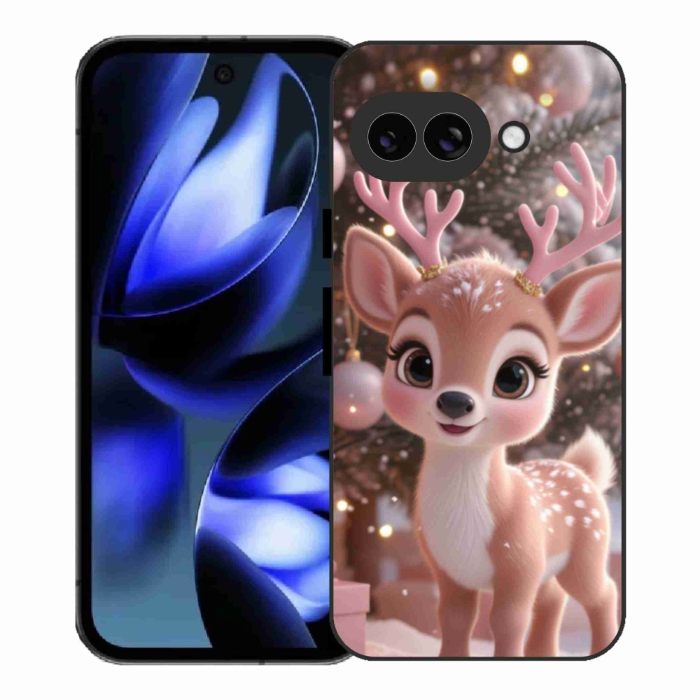 Gél borítás mmCase a Google Pixel 9a számára - aranyos rénszarvas