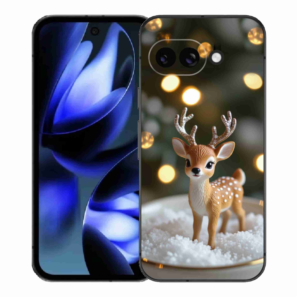 mmCase gél tok a Google Pixel 9a-hoz – aranyos karácsonyi szarvas