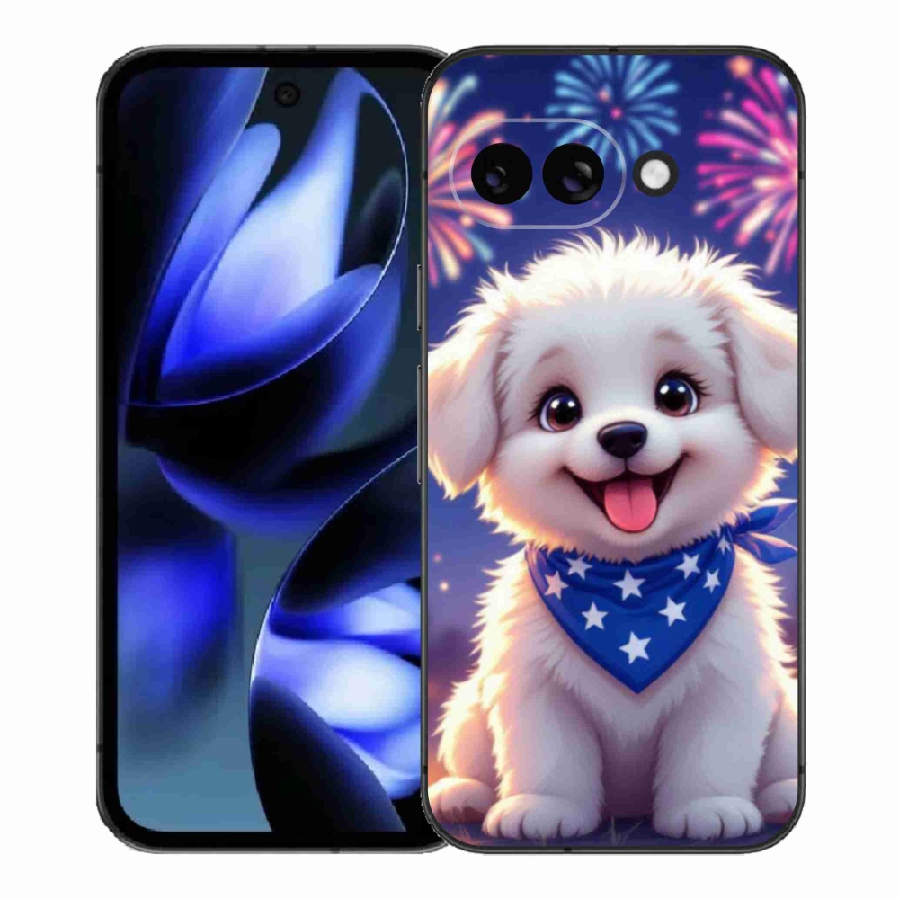 Gél borítás mmCase a Google Pixel 9a számára - ünnepi kiskutya