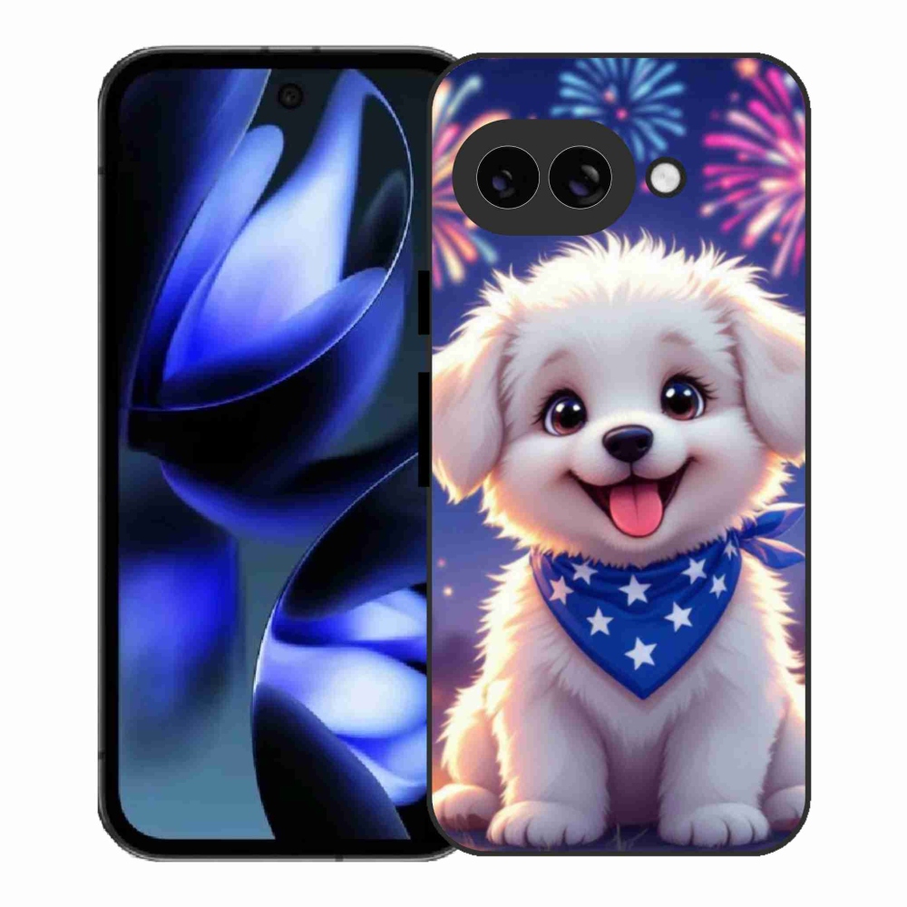 Gél borítás mmCase a Google Pixel 9a számára - ünnepi kiskutya