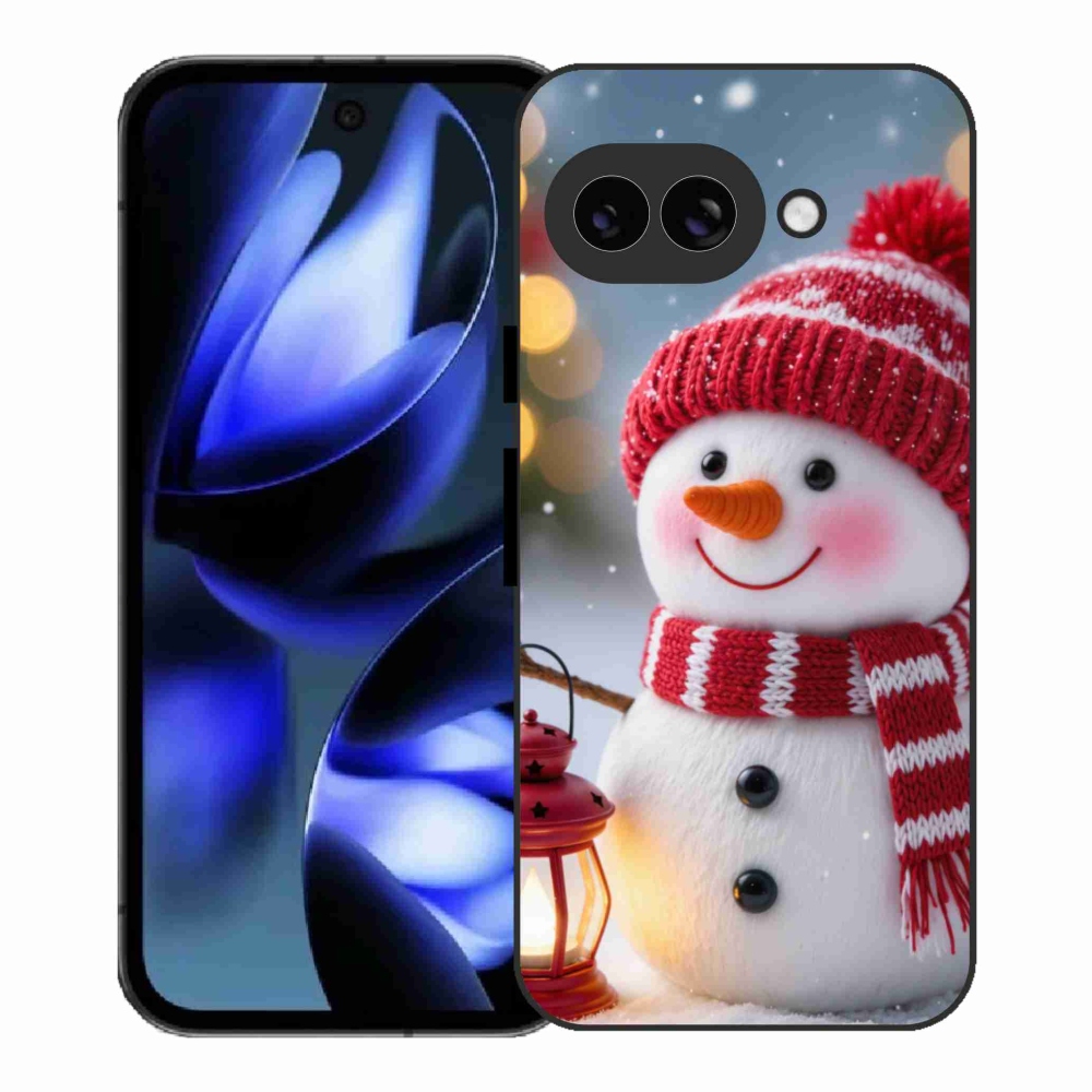 Gél borítás mmCase a Google Pixel 9a készülékhez - Hóember 2