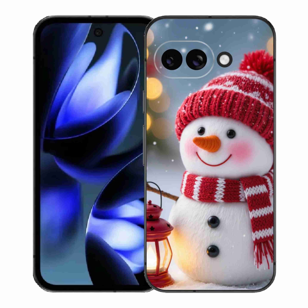 Gél borítás mmCase a Google Pixel 9a készülékhez - Hóember 2