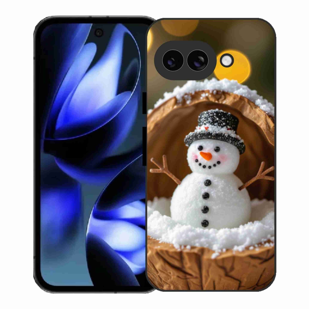 Gél borítás mmCase a Google Pixel 9a készülékhez - Hóember 4