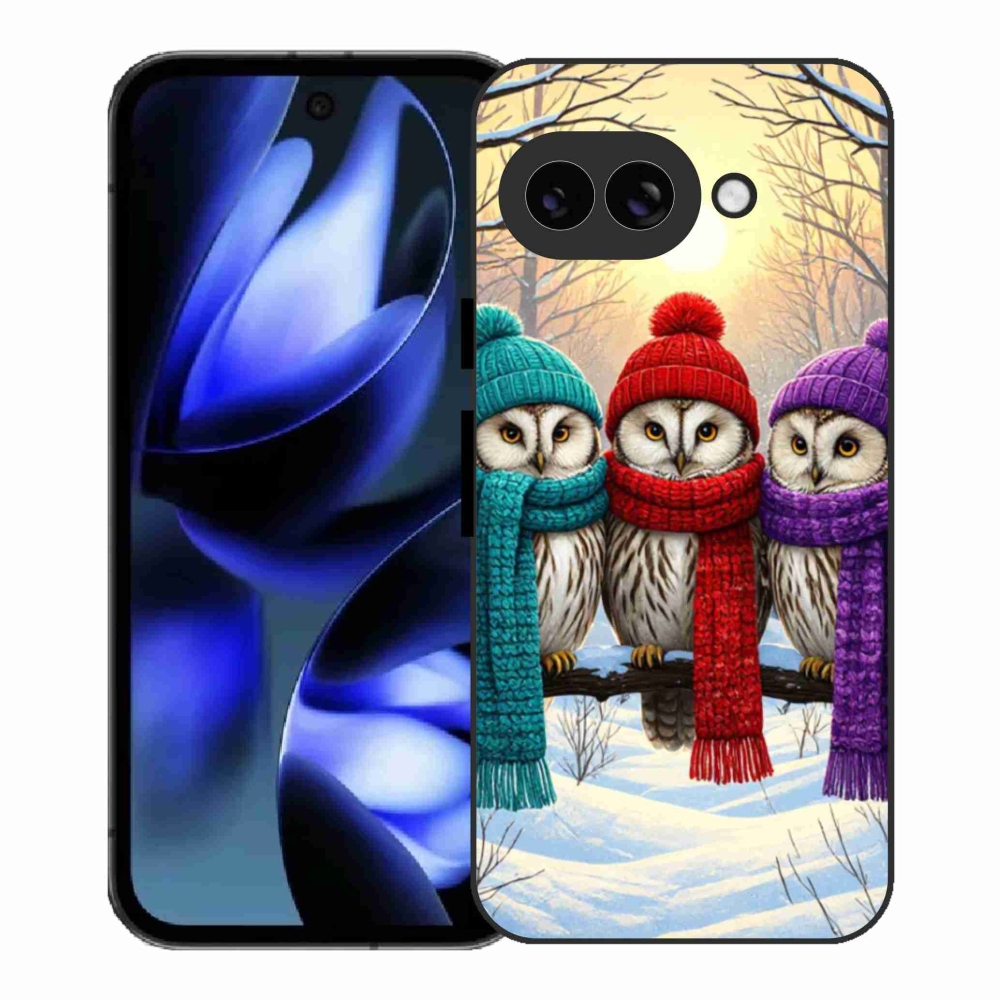 Gél borítás mmCase a Google Pixel 9a számára - bagoly barátok