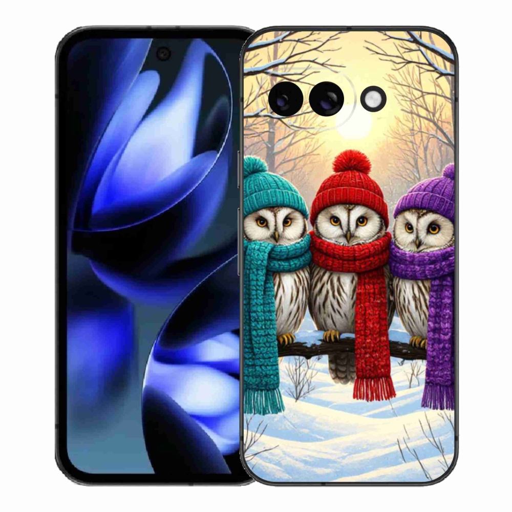 Gél borítás mmCase a Google Pixel 9a számára - bagoly barátok