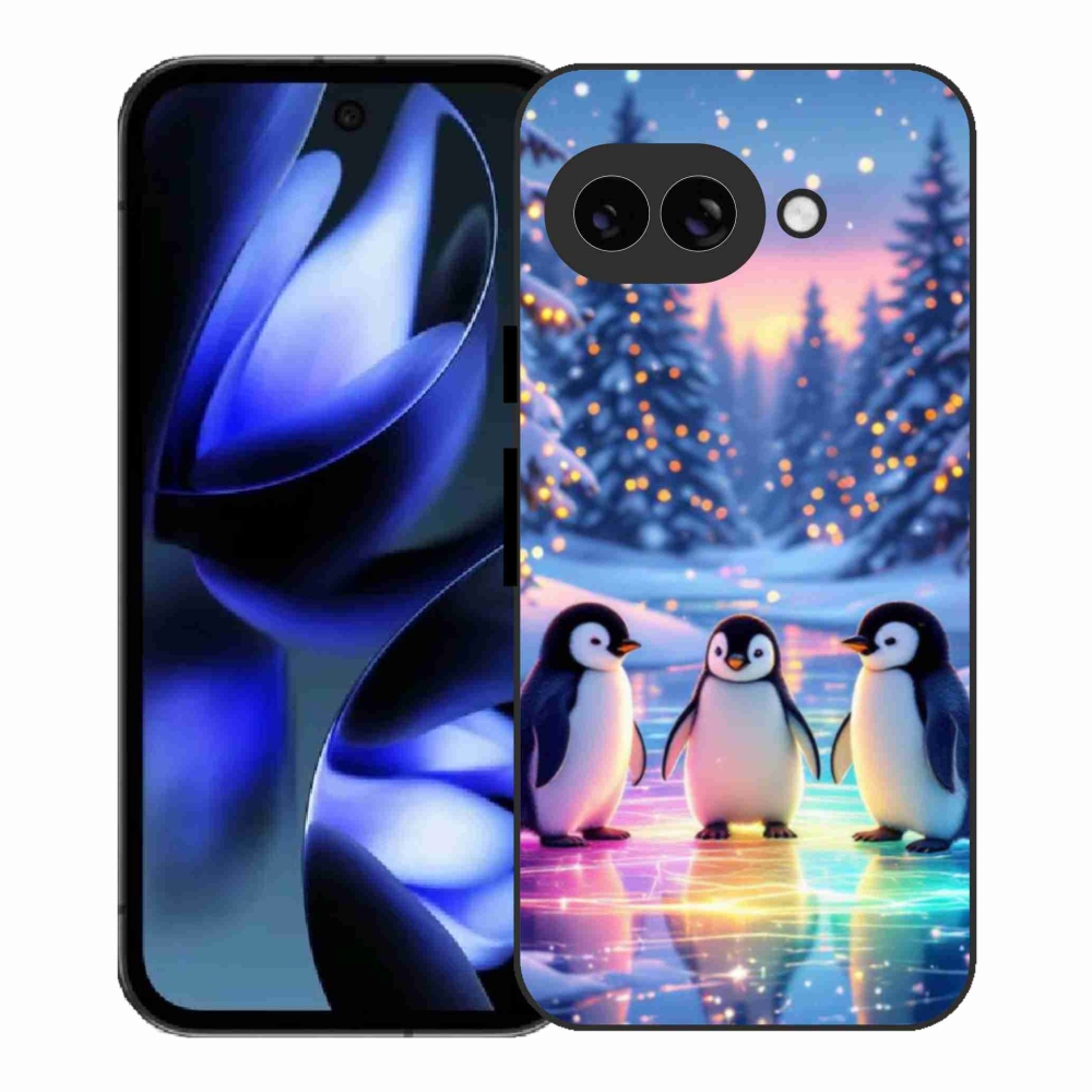 Gél borítás mmCase a Google Pixel 9a készülékhez - Pingvinek