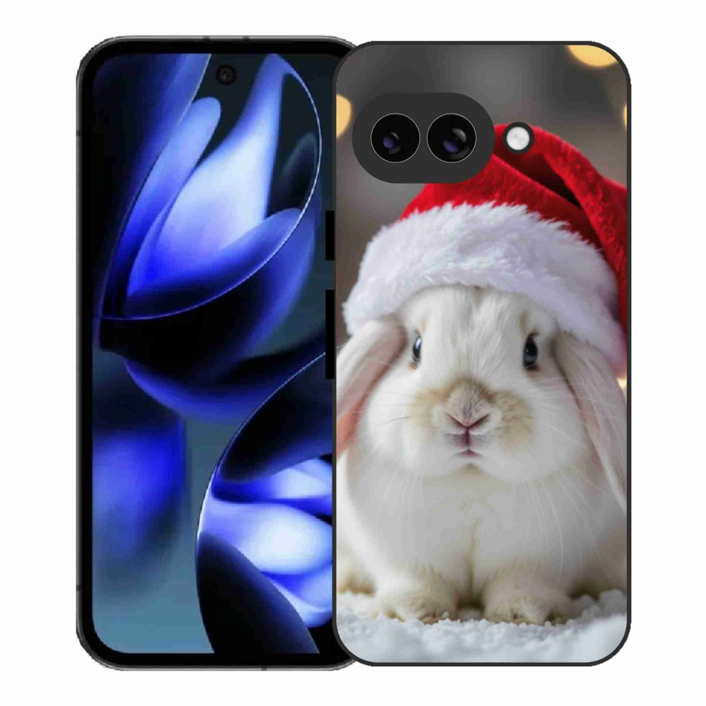 Gél borítás mmCase a Google Pixel 9a számára - karácsonyi nyuszi