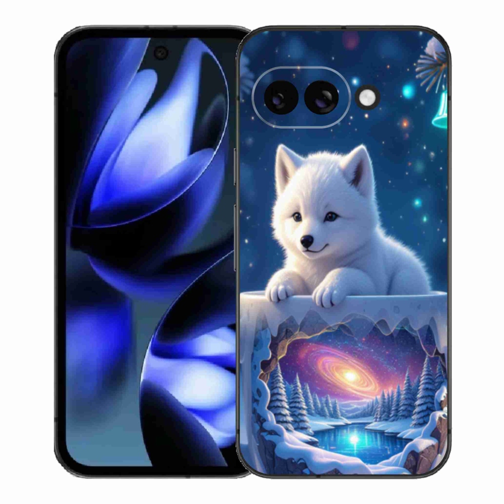 Gél borítás mmCase a Google Pixel 9a számára - Karácsonyi kölyökkutya