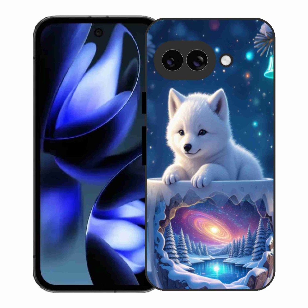 Gél borítás mmCase a Google Pixel 9a számára - Karácsonyi kölyökkutya