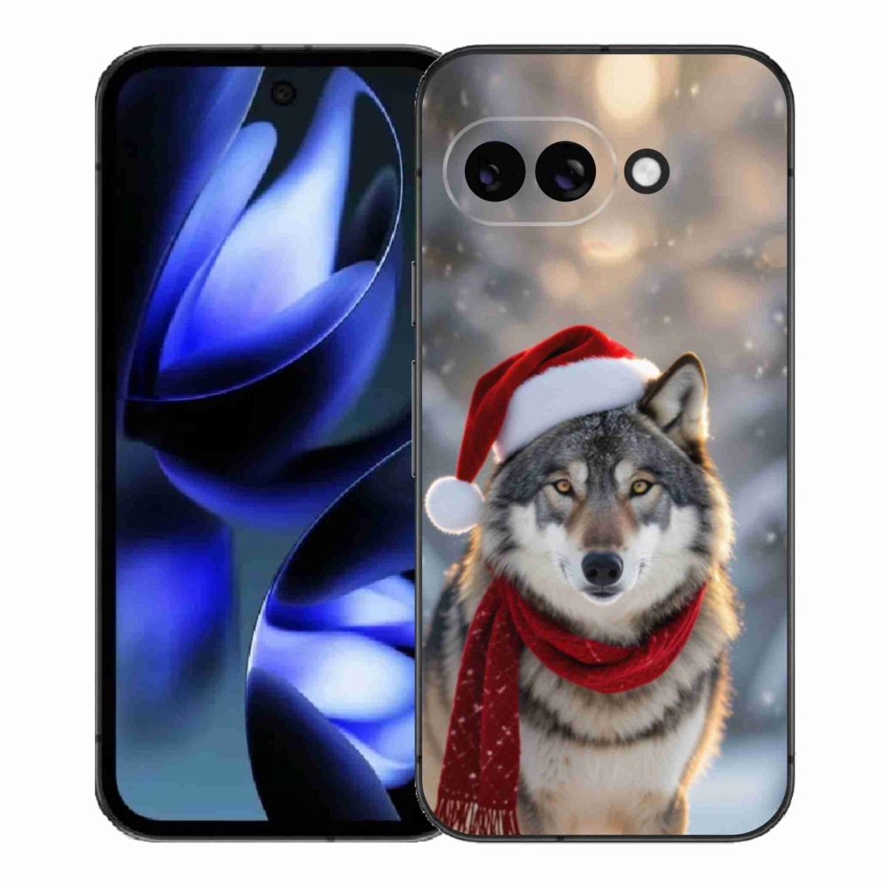 Gél borítás mmCase a Google Pixel 9a számára - Karácsonyi farkas