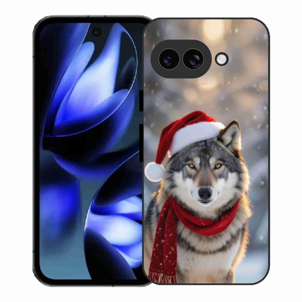 Gél borítás mmCase a Google Pixel 9a számára - Karácsonyi farkas