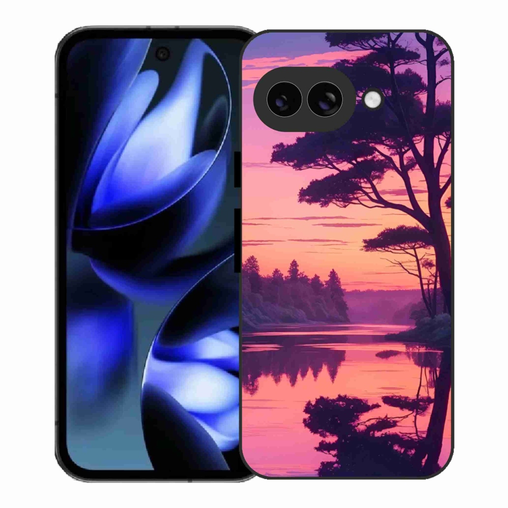 Gél borítás mmCase a Google Pixel 9a számára - naplemente a tó felett
