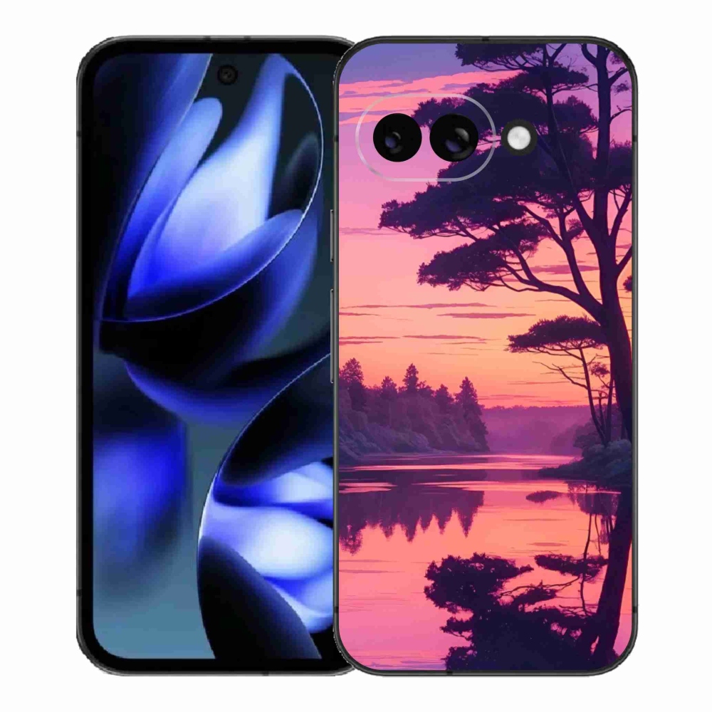 Gél borítás mmCase a Google Pixel 9a számára - naplemente a tó felett