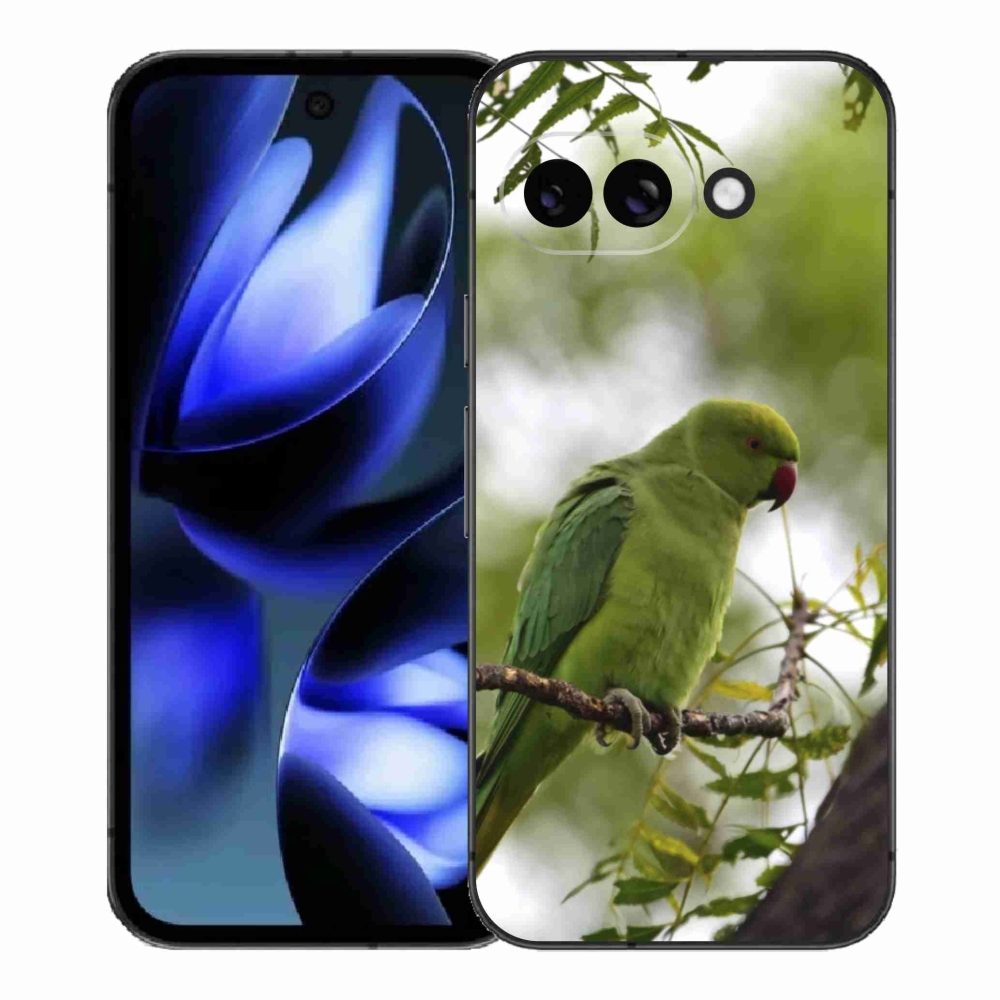 Gél borítás mmCase a Google Pixel 9a készülékhez - zöld papagáj