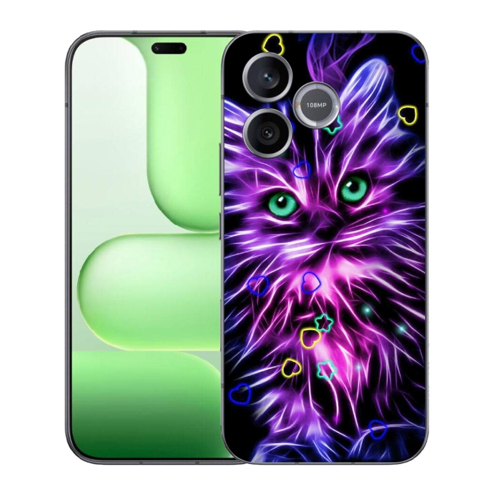 mmCase gél tok a Honer 600 Lite-hez – absztrakt macska
