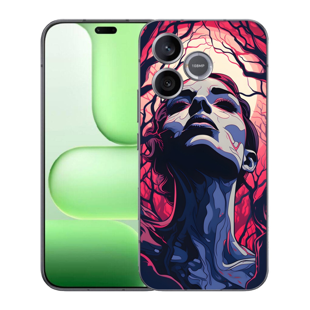 mmCase gél tok a Honer 600 Lite-hez – absztrakt arc