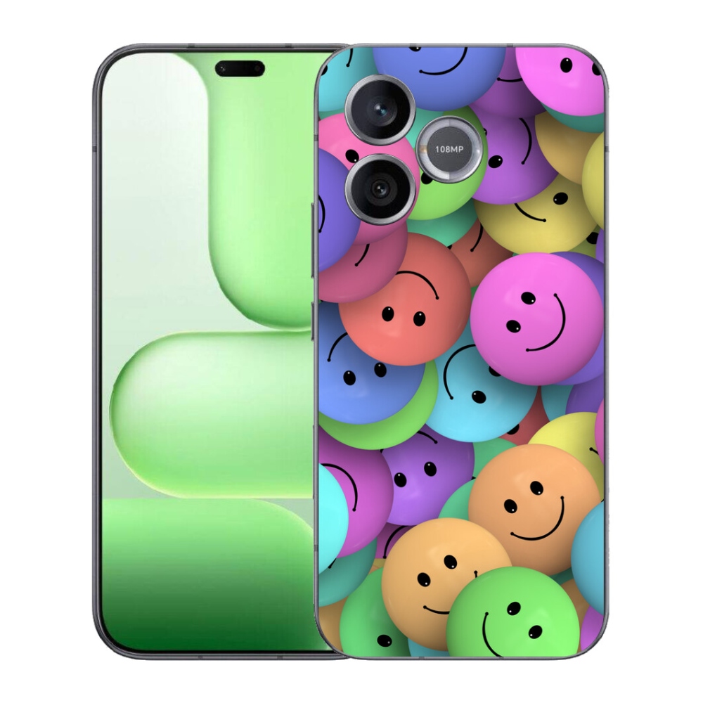 mmCase gél tok a Honer 600 Lite-hez – színes smiley-k