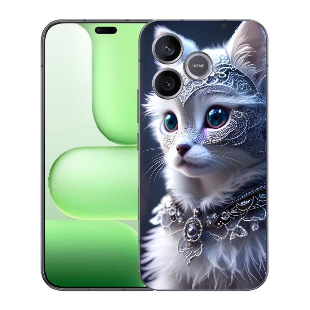 mmCase gél tok a Honer 600 Lite-hez – fehér macska