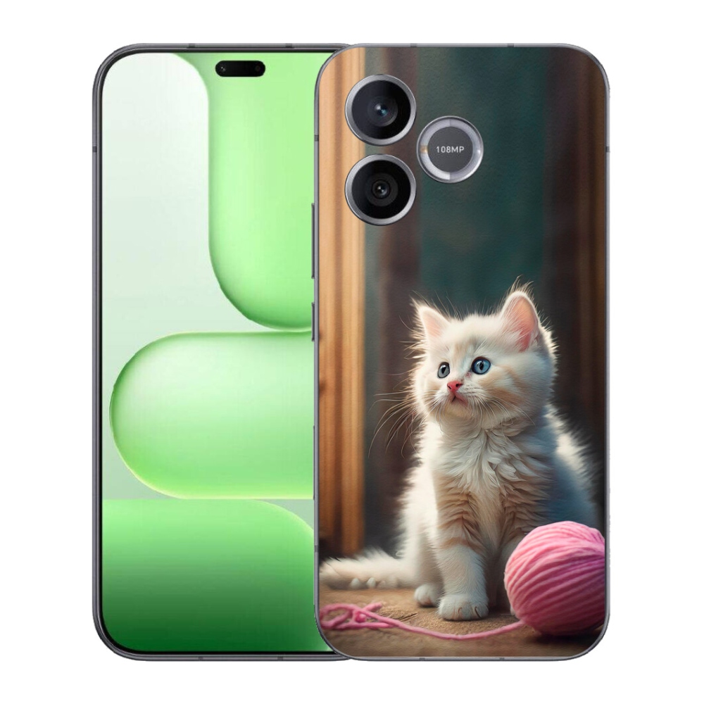 mmCase gél tok a Honer 600 Lite-hoz – fehér cica 2