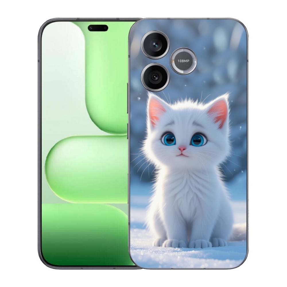 mmCase gél tok a Honer 600 Lite-hez – fehér cica 3