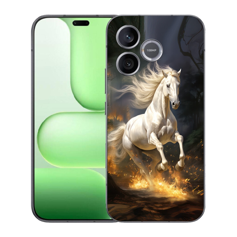 mmCase gél tok a Honer 600 Lite-hoz – fehér ló 2
