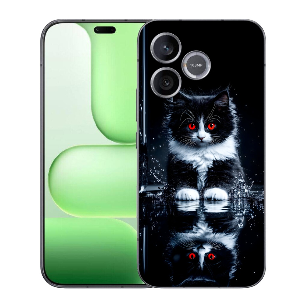 mmCase gél tok a Honer 600 Lite-hez – fekete-fehér cica
