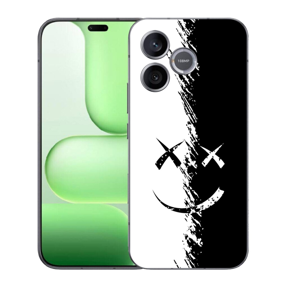 mmCase géltok a Honer 600 Lite-hez – fekete-fehér mosolygós arc